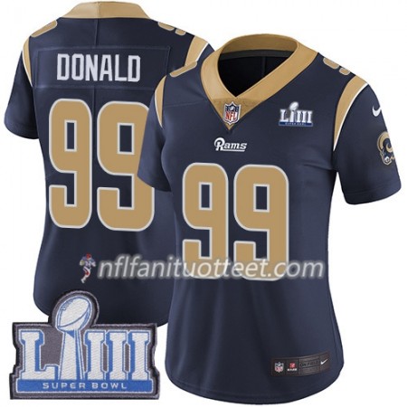 Nainen Los Angeles Rams NFL Pelipaita Aaron Donald 99 Nike Sininen 2019 Super Bowl LIII 